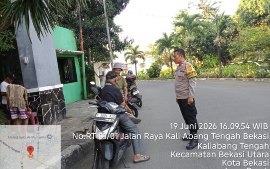 Cegah Narkoba dan Tawuran Remaja, Polsek Bekasi Utara Sambangi Tokoh Warga Kaliabang Tengah