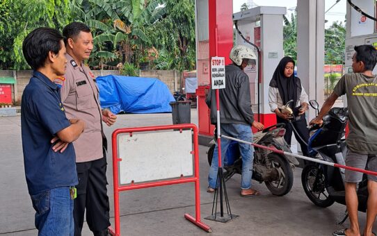Bekasi On The Spot: Polsek Bantargebang Sisir SPBU Raya Mustikasari Guna Garansi Rasa Aman Warga