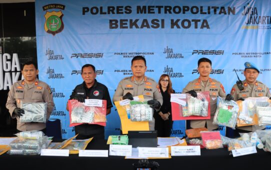Dua Bulan Operasi, Polres Metro Bekasi Kota Amankan 2,3 Kg Sabu dan Selamatkan 22 Ribu Jiwa