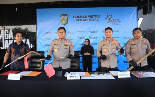 Polres Metro Bekasi Kota Ungkap Kasus Pengeroyokan  di Mustika Jaya