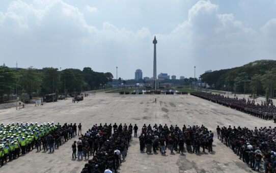 7.643 Personel Gabungan Berikan Pelayanan Pengamanan Zikir dan Doa Kebangsaan di Monas