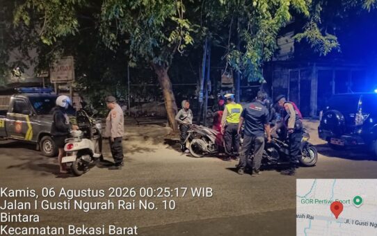 Polsek Bekasi Barat Gelar Razia Stasioner dan Patroli Cegah Kejahatan Jalanan serta Tawuran