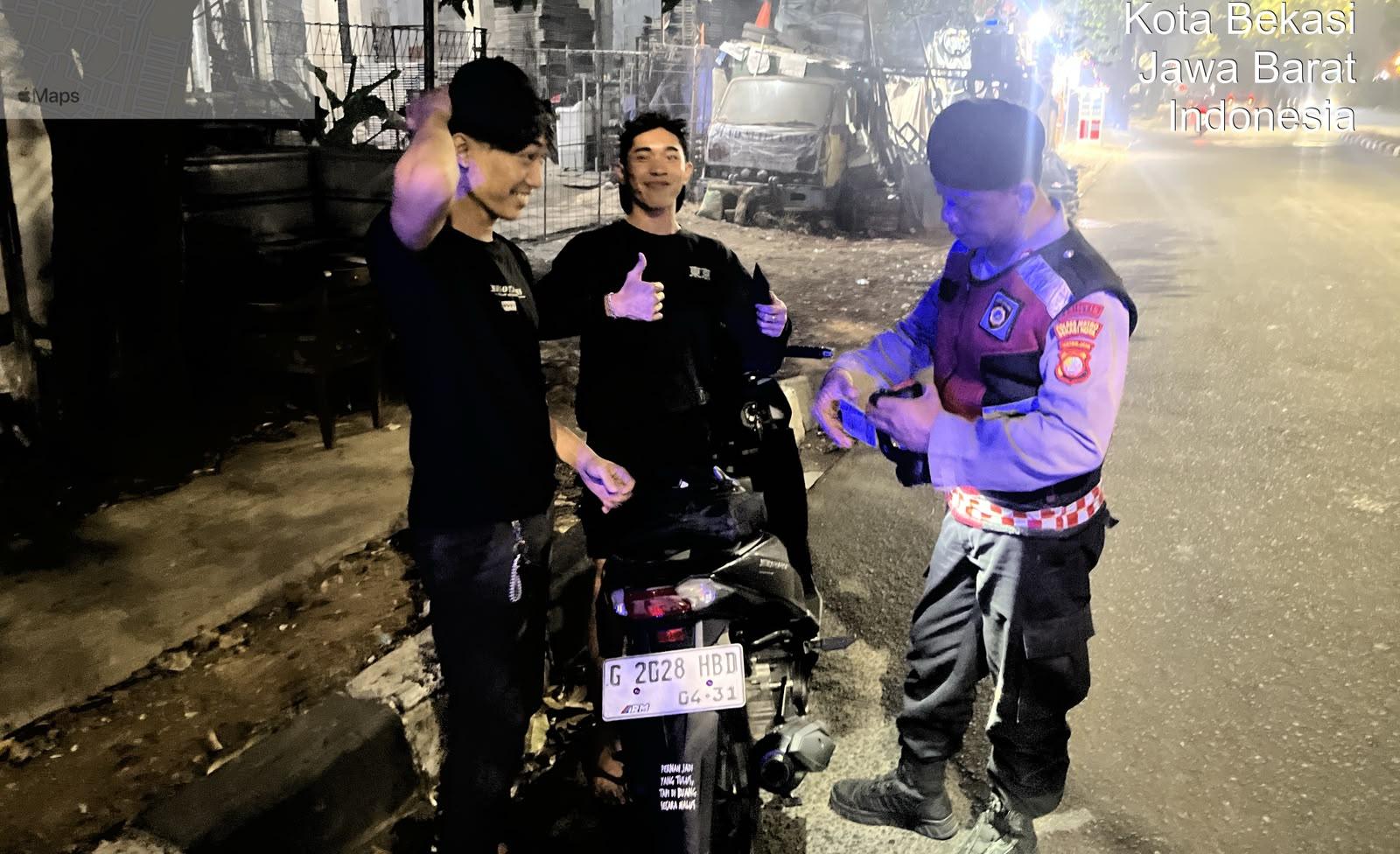 Jaga Jakarta On The Spot, Polsek Bekasi Barat Gelar Razia dan Patroli Cipta Kondisi