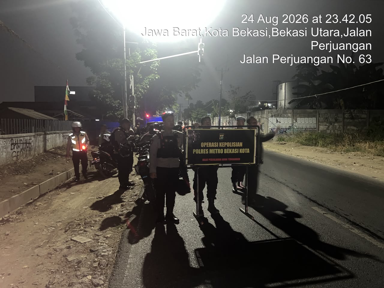 Tim Presisi 3 Polres Bekasi Kota Patroli Malam Antisipasi 3C Di Bekasi Utara
