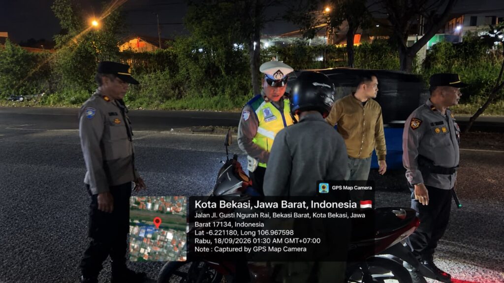 Jaga Jakarta On The Spot, Polsek Bekasi Barat Gelar Razia Stasioner dan Patroli Cegah Kejahatan Jalanan
