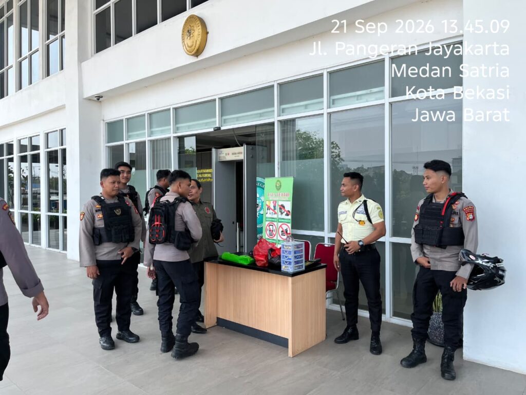 Penguatan Pengamanan Fasilitas Publik, Tim 1 Patroli Perintis Presisi Sambangi Pengadilan Negeri Kota Bekasi