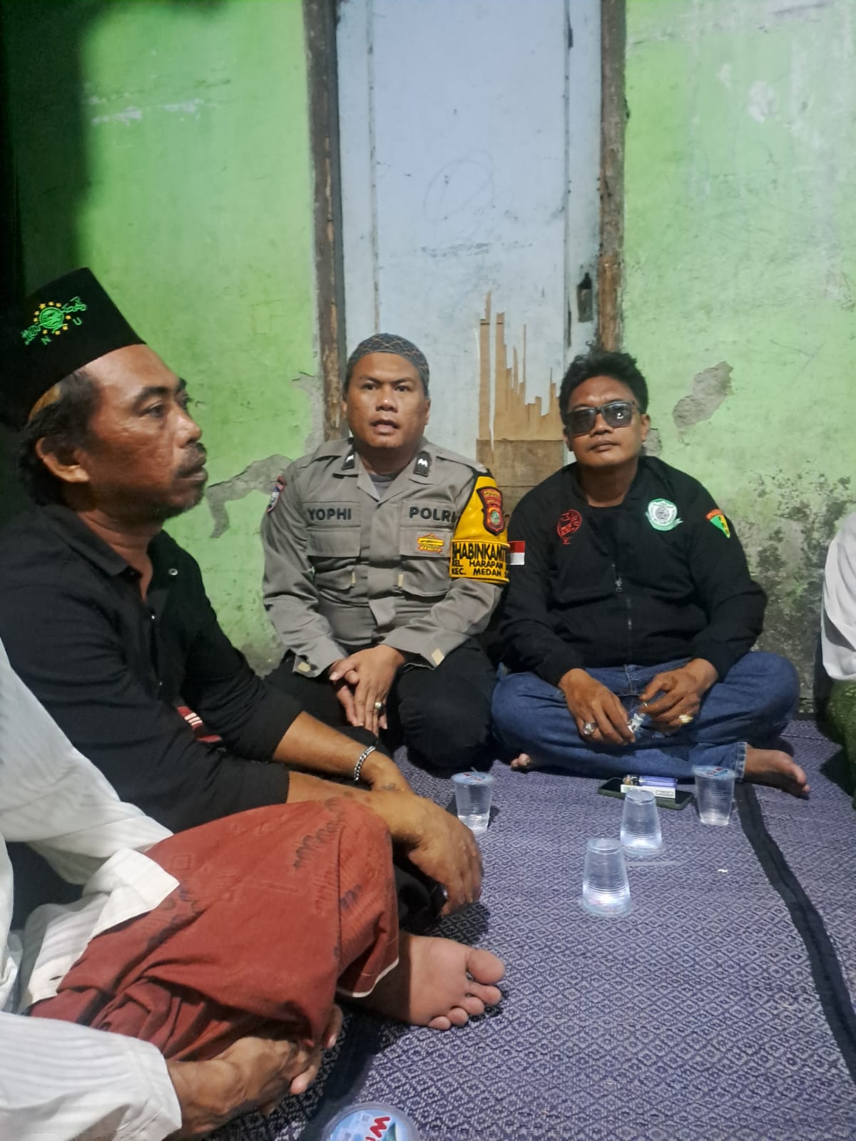 Bhabinkamtibmas Harapan Mulya ikuti Pengajian Tahlilan Duka Tokoh Ormas