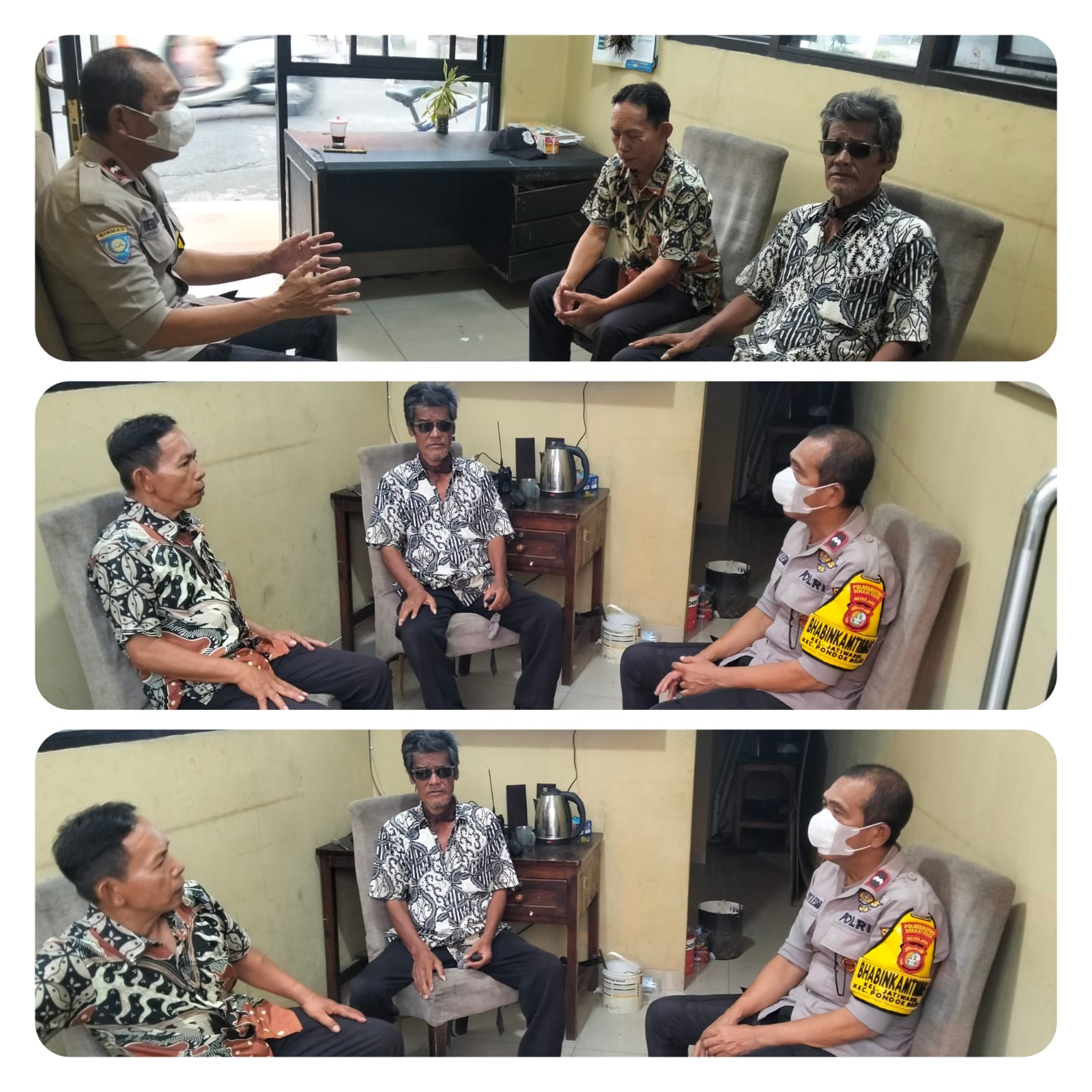 Bhabinkamtibmas Jatiwarna Sambangi Security Perumahan Huma Akasia