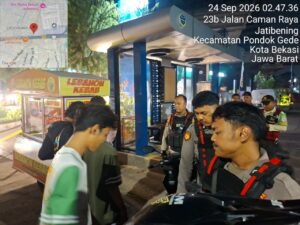 Patroli Dini Hari Tim 3 Perintis Presisi Sisir Bekasi Utara dan Jalan Ahmad Yani